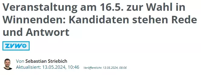 13.05.2024 ZVW online Ausgabe